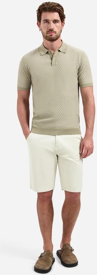 No Excess Knitted Poloshirt Taupe - Foto 4