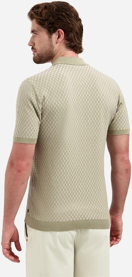 No Excess Knitted Poloshirt Taupe - Foto 3