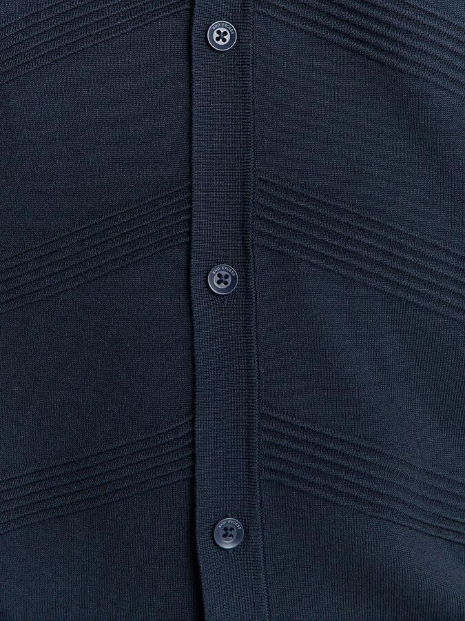 No Excess Knitted Top Navy - Foto 4