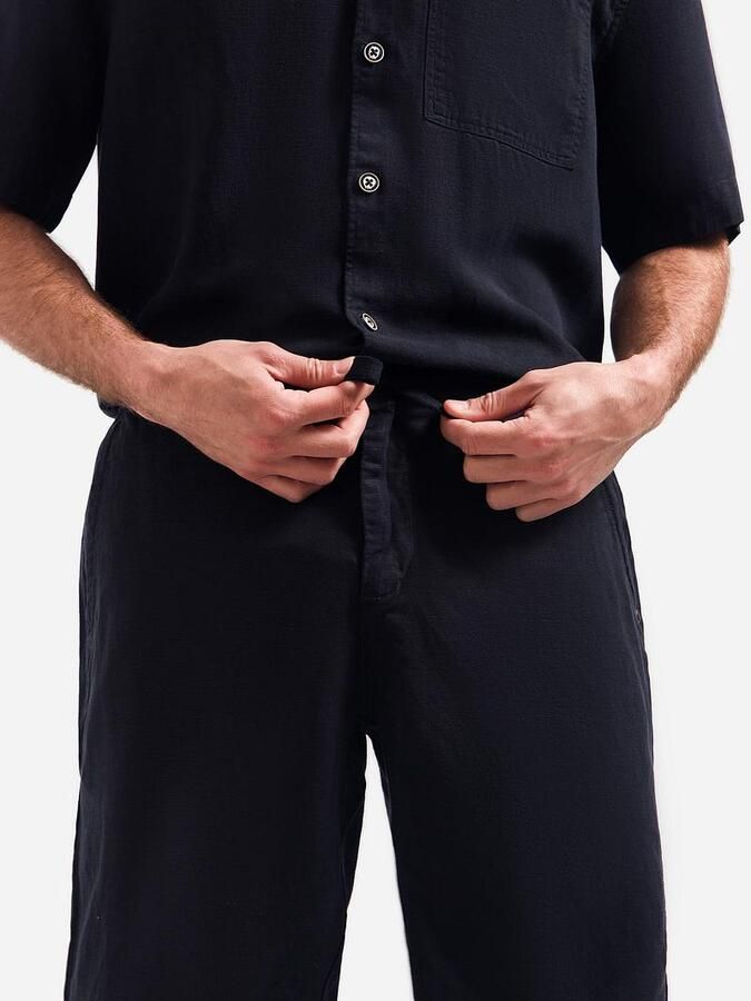 No Excess Linen Short Navy - Foto 2