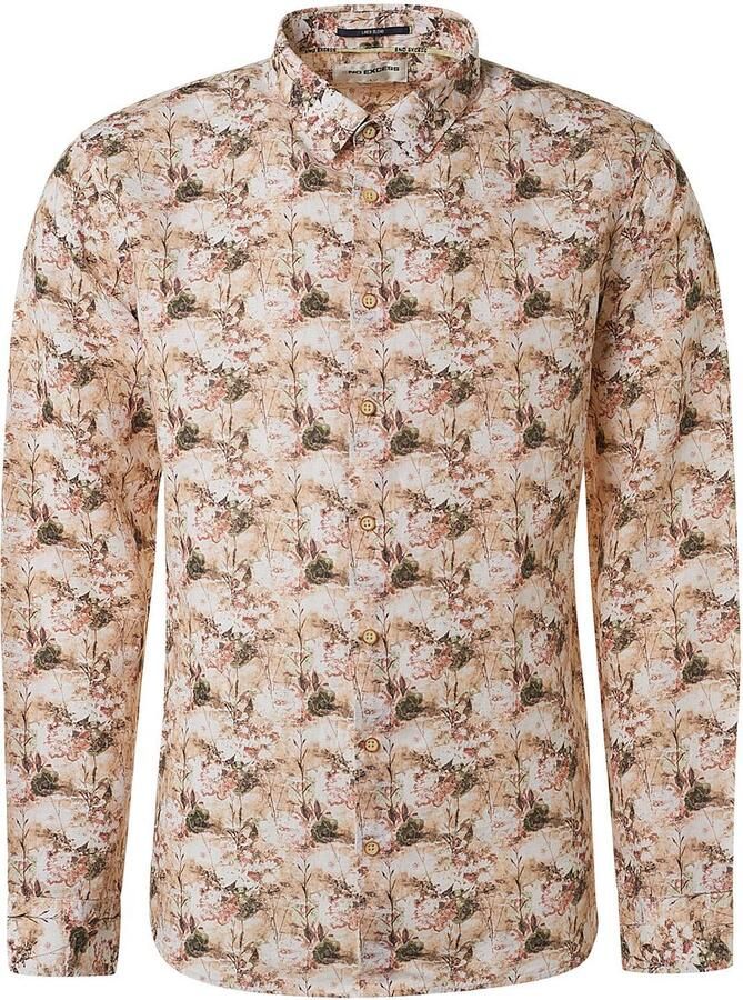 No Excess Overhemd Lange Mouw Linnen Overhemd Bloemenprint Multicolour - Foto 4