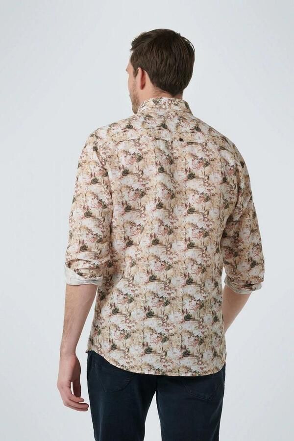 No Excess Overhemd Lange Mouw Linnen Overhemd Bloemenprint Multicolour - Foto 3