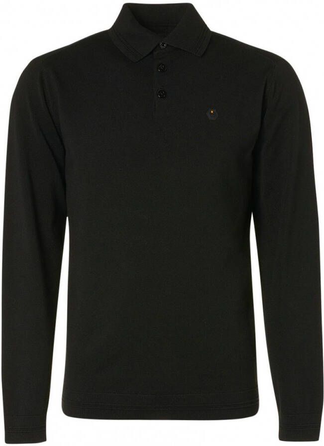 No Excess LS Polo Solid Zwart