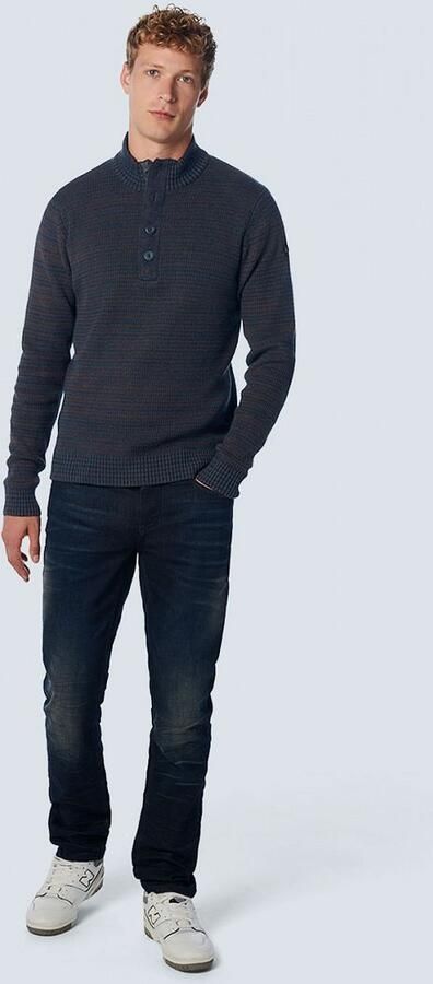No Excess Mocker Trui Navy Melange - Foto 4