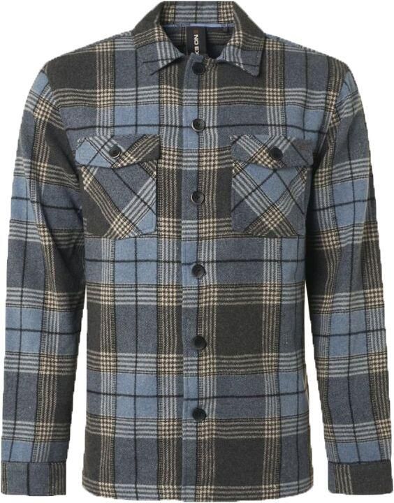 No Excess No-Excess Overshirt Ruit Blauw