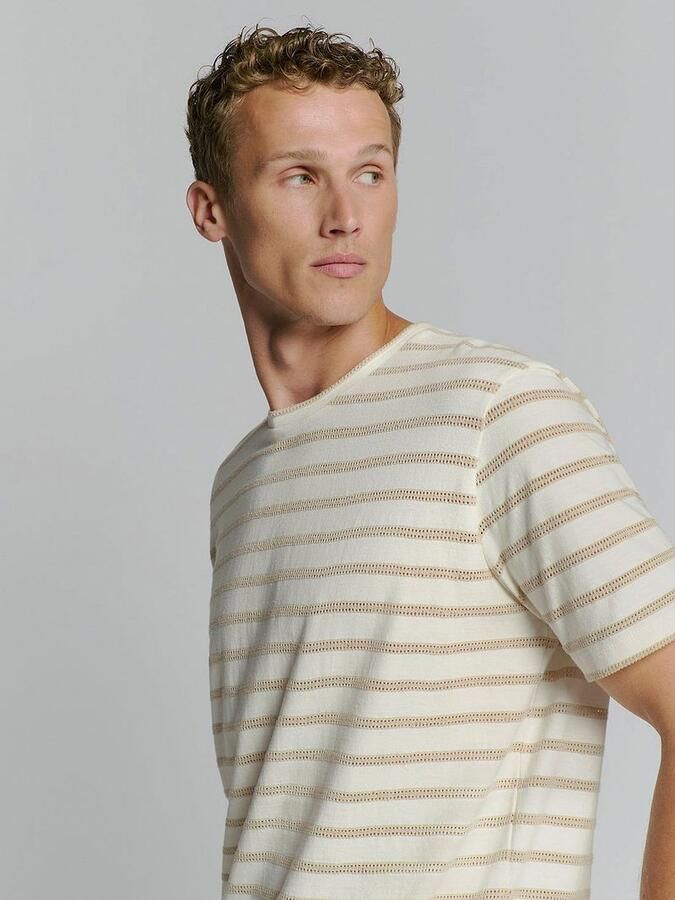No Excess No-Excess T-Shirt Crewneck Jacquard Stripes - Foto 3