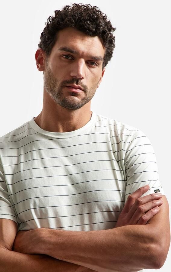 No Excess No-Excess T-Shirt Pin Stripe Wit - Foto 3