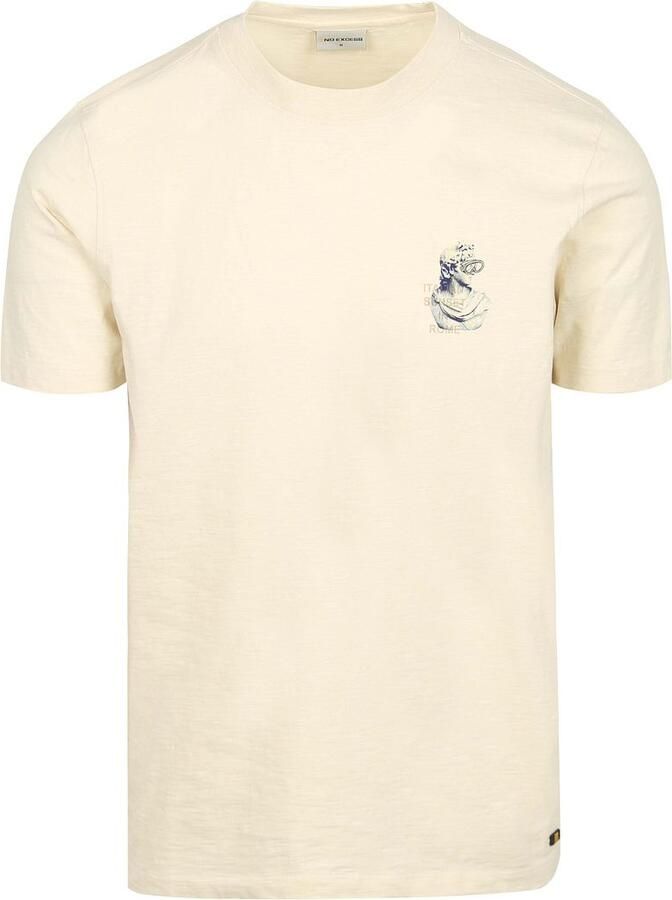 No Excess T-shirt No-Excess T-Shirt Slub Placed Prints Ecru - Foto 3