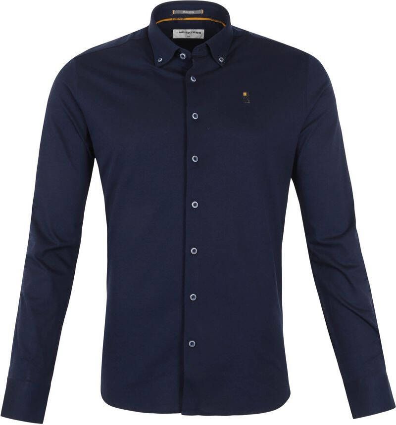 No Excess No-Excess Overhemd Donkerblauw
