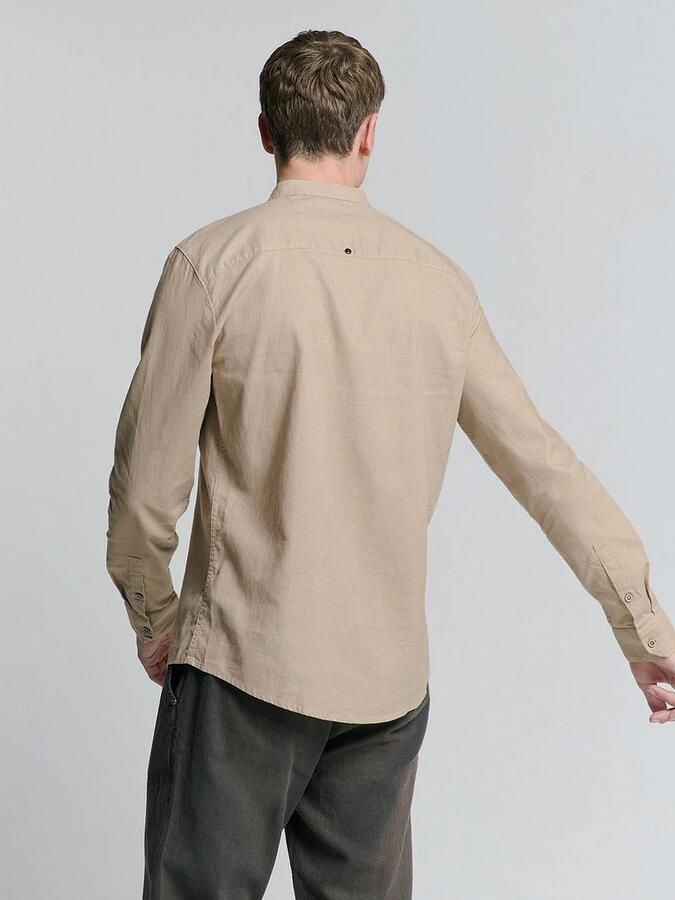 No Excess Overhemd Linnen Blend Beige - Foto 4