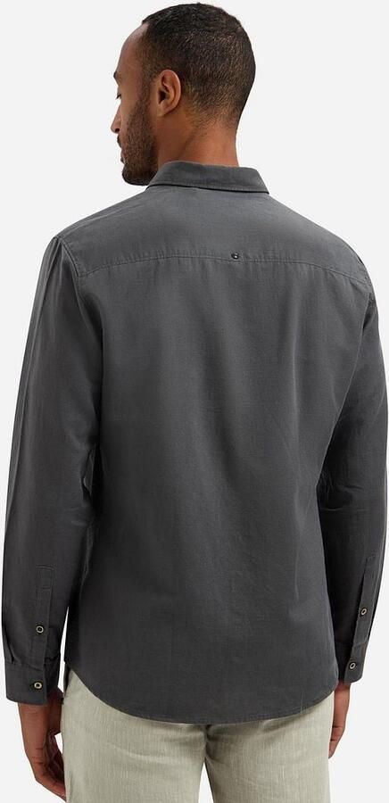 No Excess Overhemd Lange Mouw Overhemd Linnen Blend Dark Steel - Foto 5