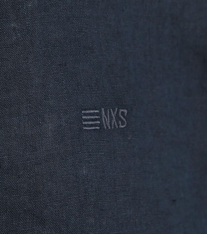 No Excess Overhemd Lange Mouw Overhemd Linnen Navy