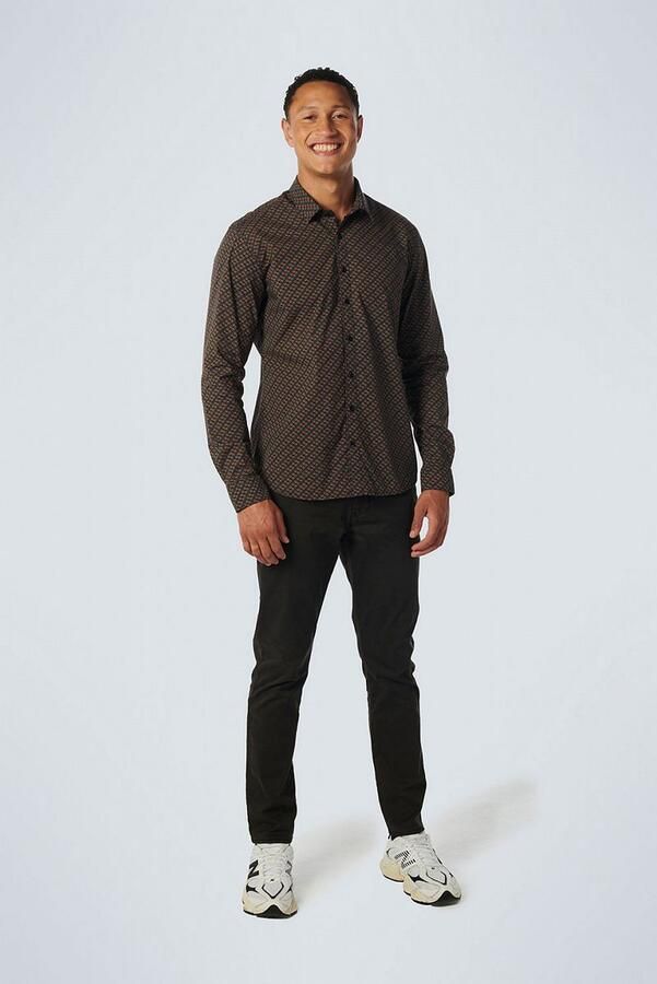 No Excess Overhemd Print Caramel - Foto 3