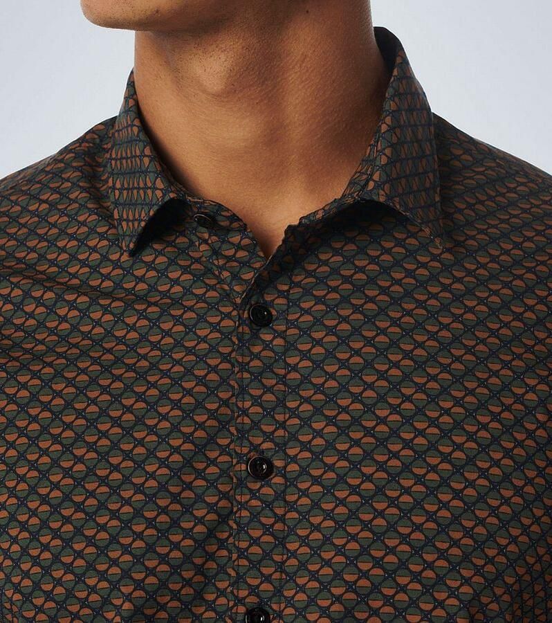 No Excess Overhemd Print Caramel - Foto 2