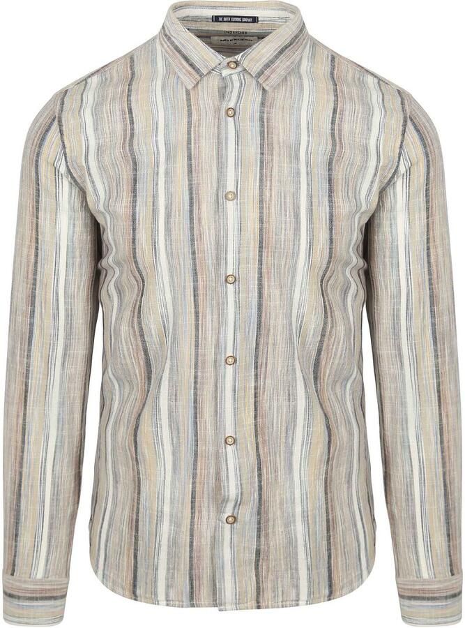 No Excess Overhemd Streep Beige