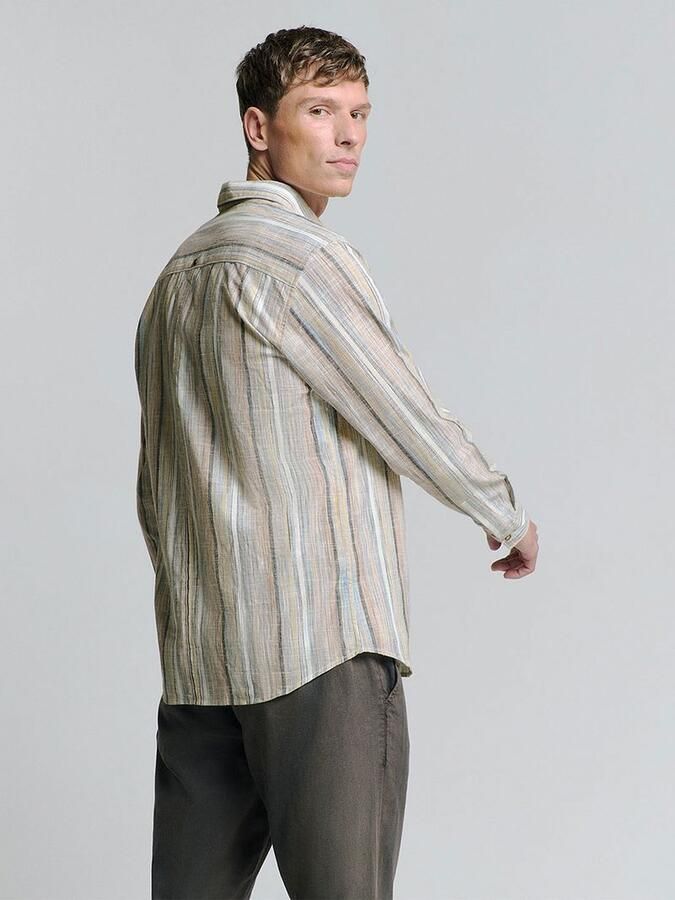 No Excess Overhemd Streep Beige - Foto 4