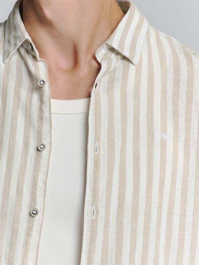 No Excess Overhemd Stripes Beige - Foto 5