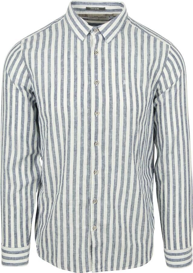 No Excess Overhemd Stripes Blauw