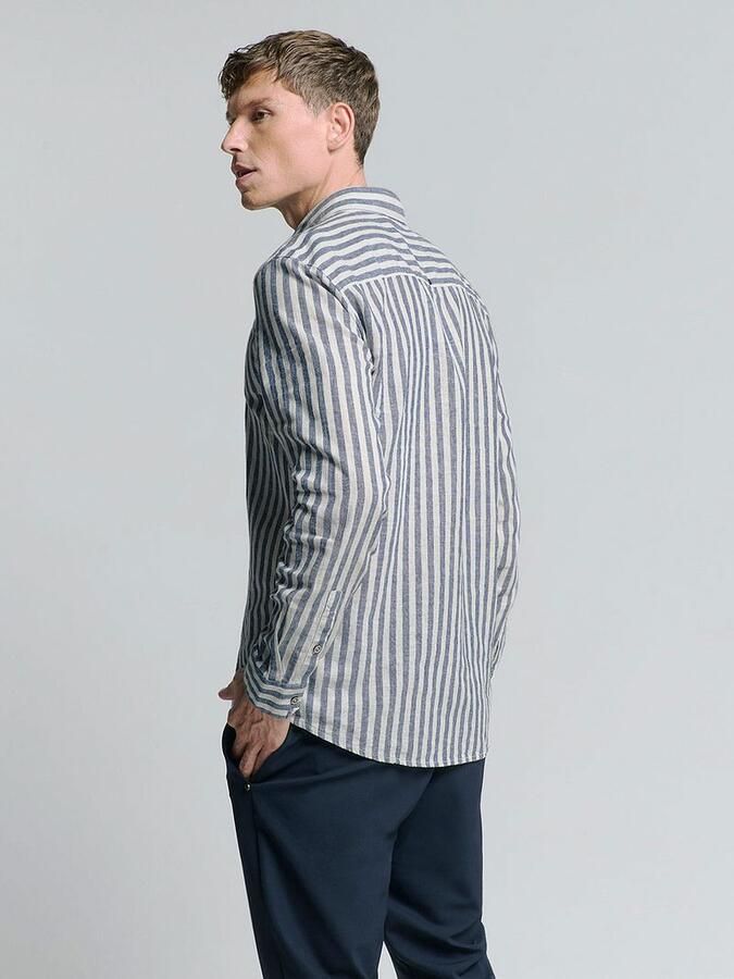 No Excess Overhemd Stripes Blauw - Foto 4