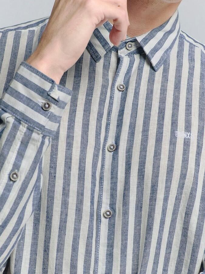 No Excess Overhemd Stripes Blauw - Foto 5