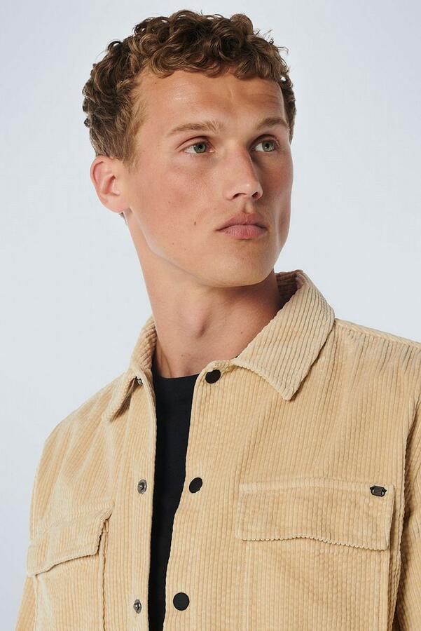 No Excess Overshirt Corduroy Beige - Foto 4