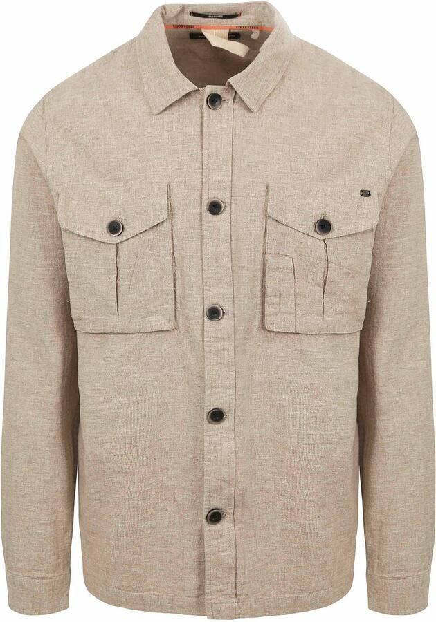 No Excess Overshirt Linnen Beige