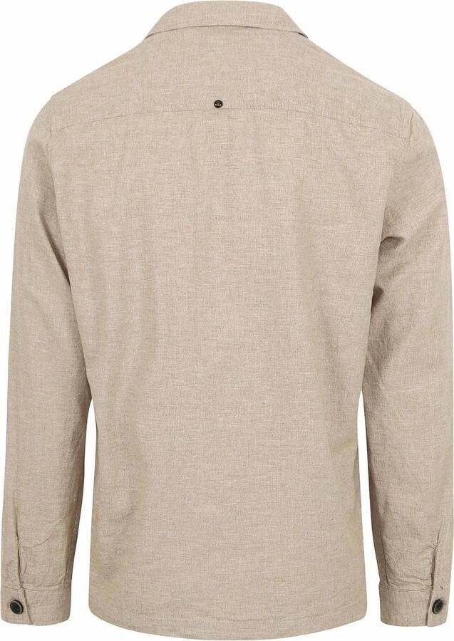No Excess Overshirt Linnen Beige - Foto 2