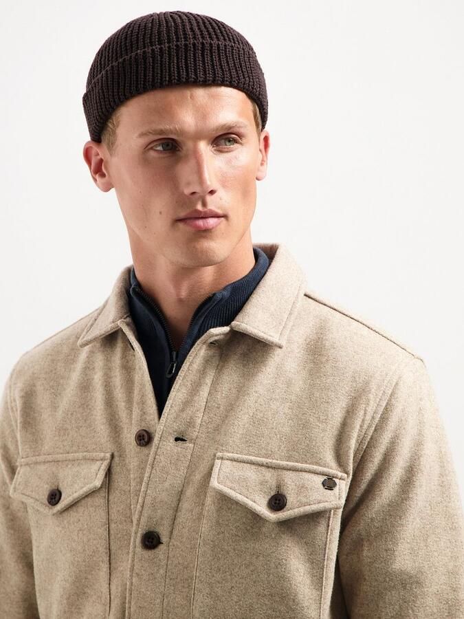 No Excess Onderhemd Overshirt Melange Beige - Foto 4