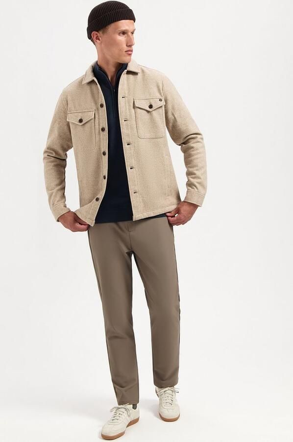 No Excess Onderhemd Overshirt Melange Beige - Foto 7