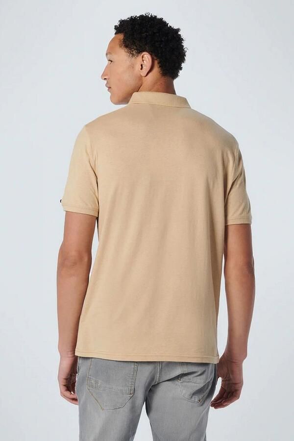 No Excess T-shirt Polo Linnen Beige - Foto 4