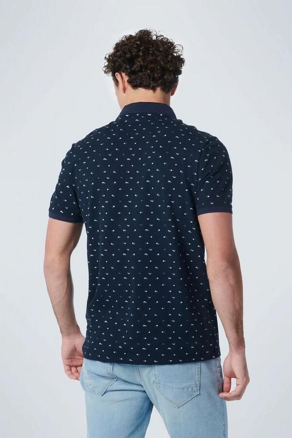 No Excess T-shirt Polo Print Donkerblauw - Foto 3
