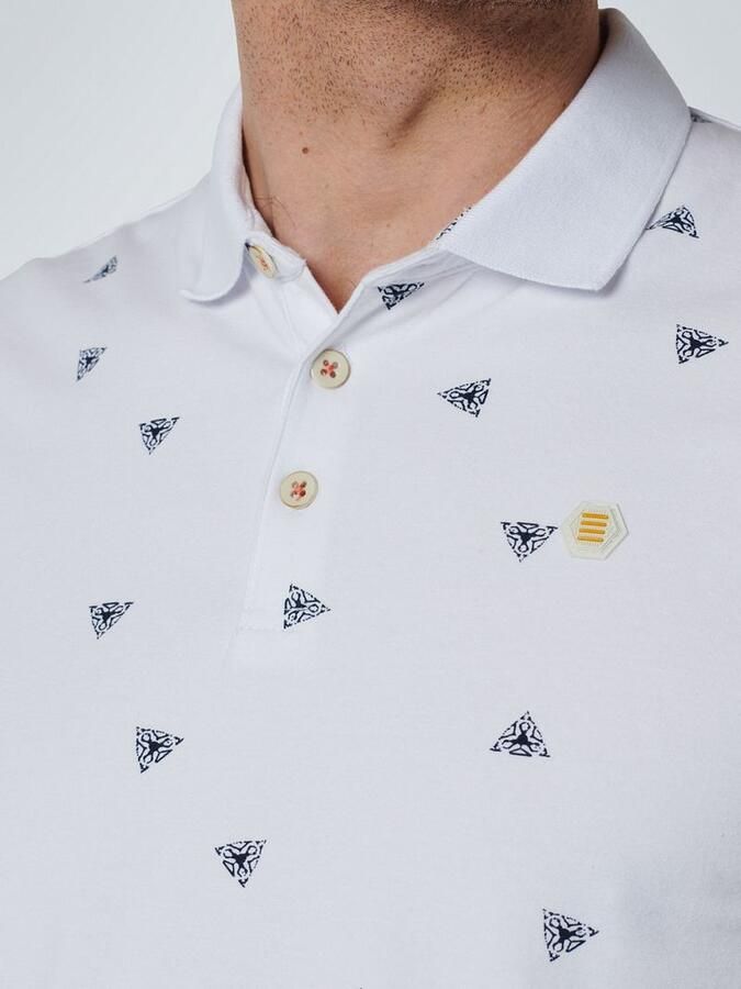 No Excess Polo Print Wit - Foto 5