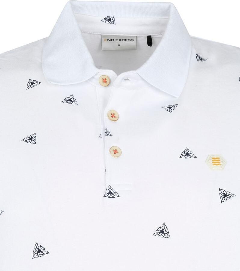 No Excess Polo Print Wit - Foto 2