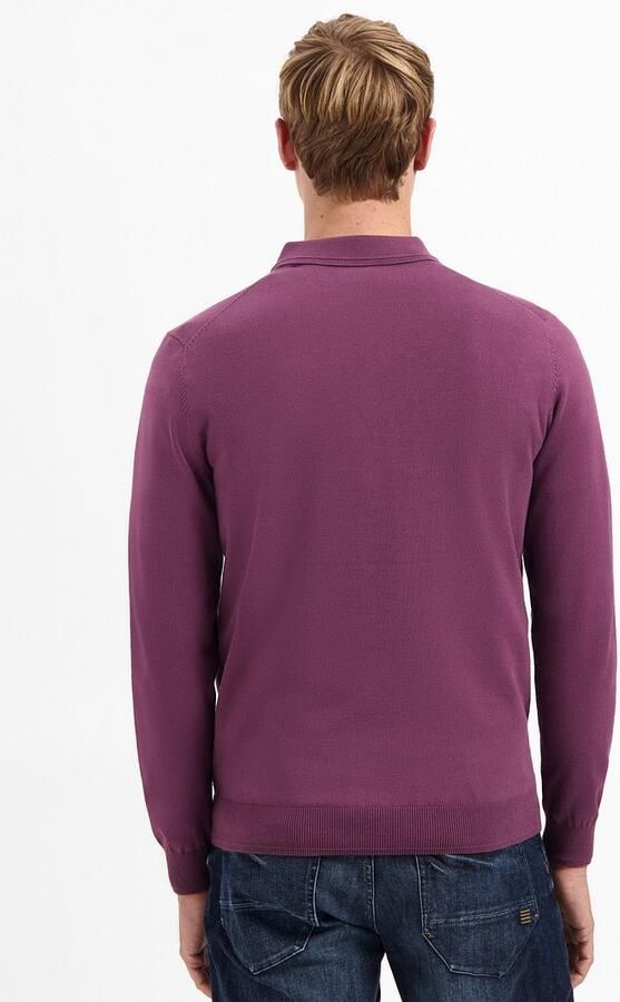 No Excess Polo Zip Trui Dark Wine - Foto 3