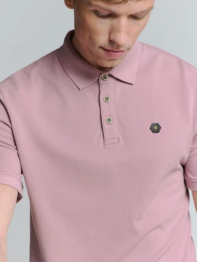 No Excess T-shirt Poloshirt Piqué Mauve - Foto 3