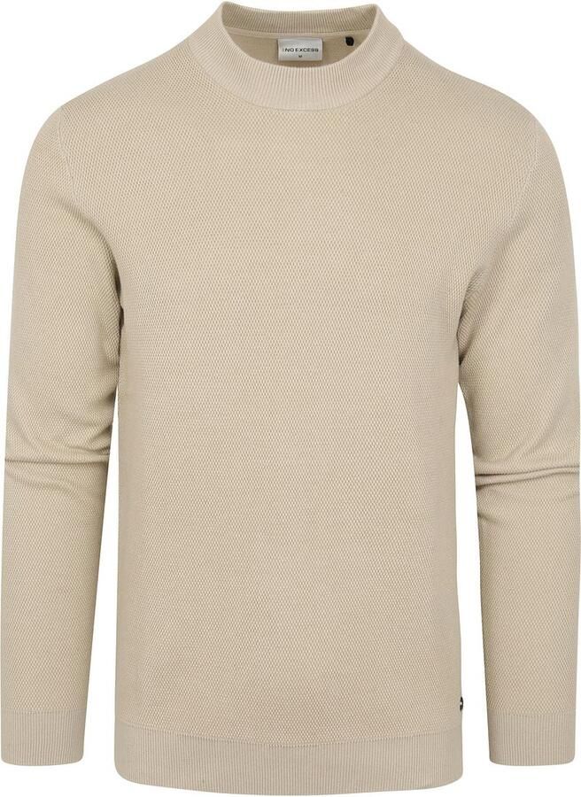 No Excess Round-neck Knitwear Beige Heren
