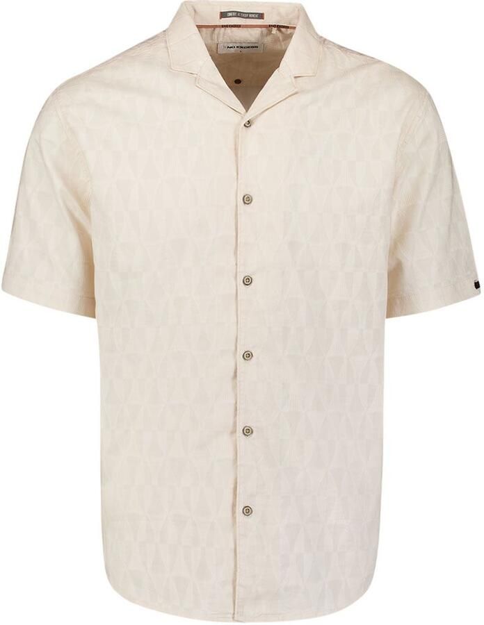 No Excess Short Sleeve Jacquard Overhemd Ecru