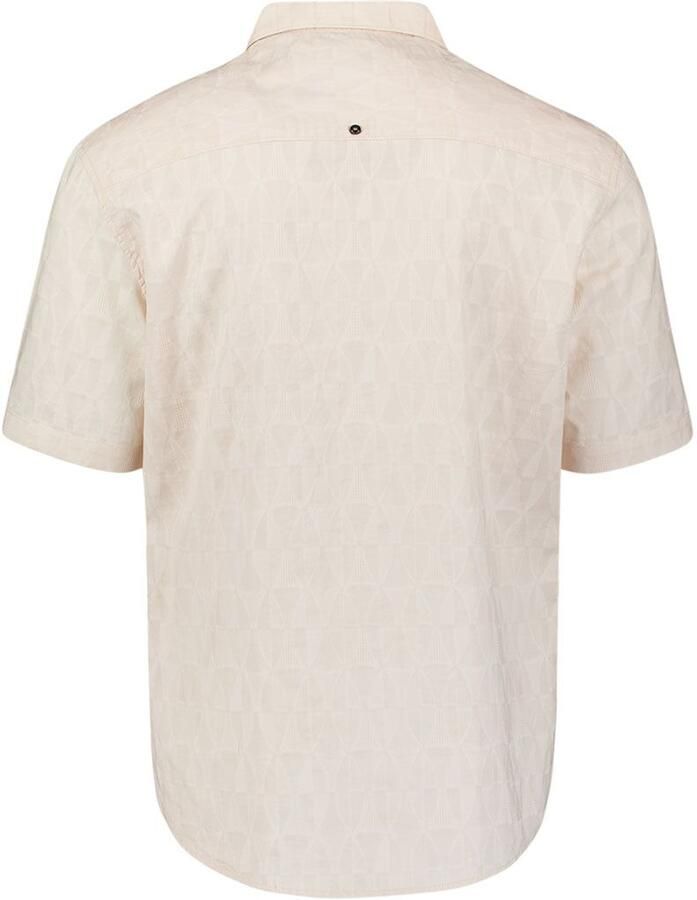 No Excess Short Sleeve Jacquard Overhemd Ecru - Foto 2