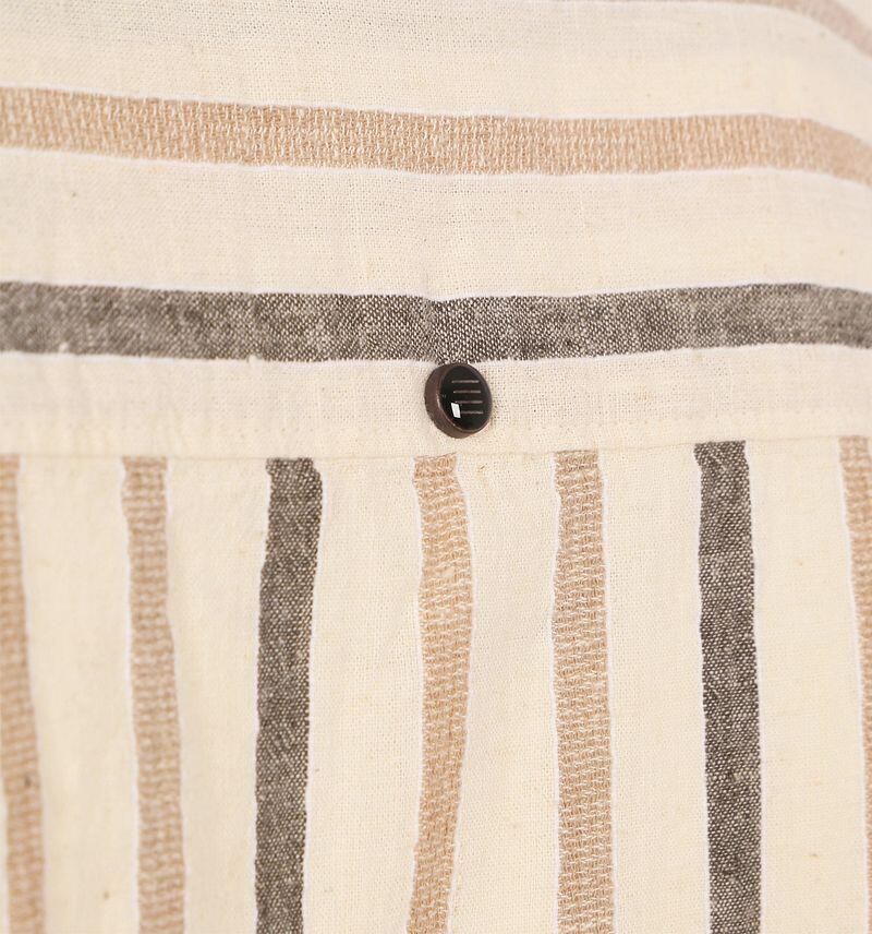 No Excess Short Sleeve Overhemd Linnen Ecru - Foto 4