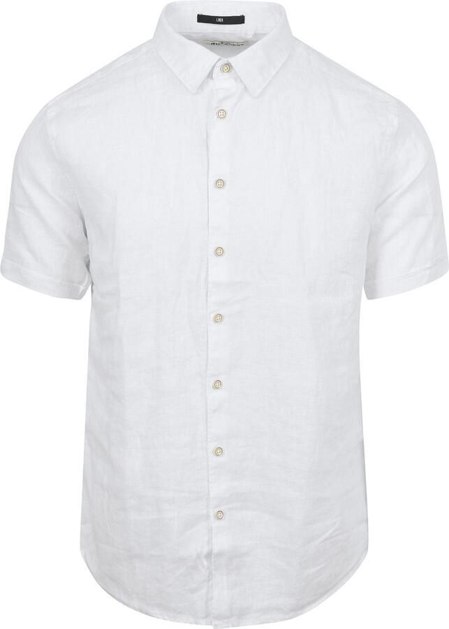 NO EXCESS Overhemd met korte mouwen van puur linnen - Foto 5
