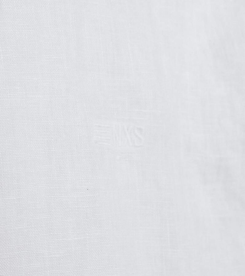 NO EXCESS Overhemd met korte mouwen van puur linnen