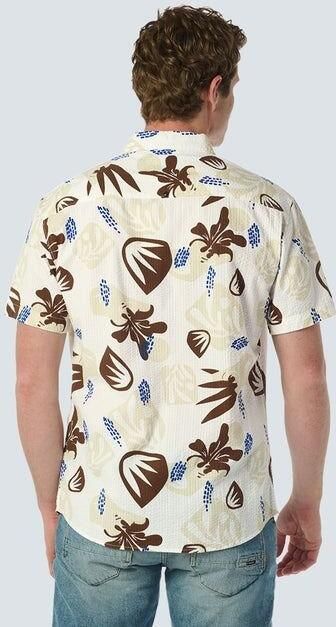 No Excess Short Sleeve Overhemd Seersucker Beige - Foto 5