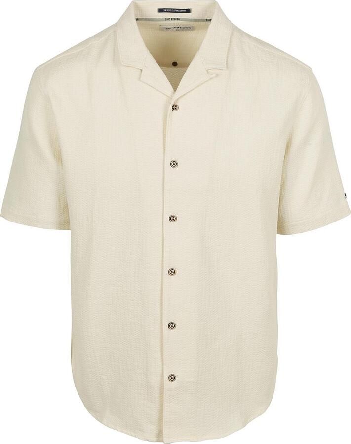 No Excess Short Sleeve Overhemd Structure Ecru