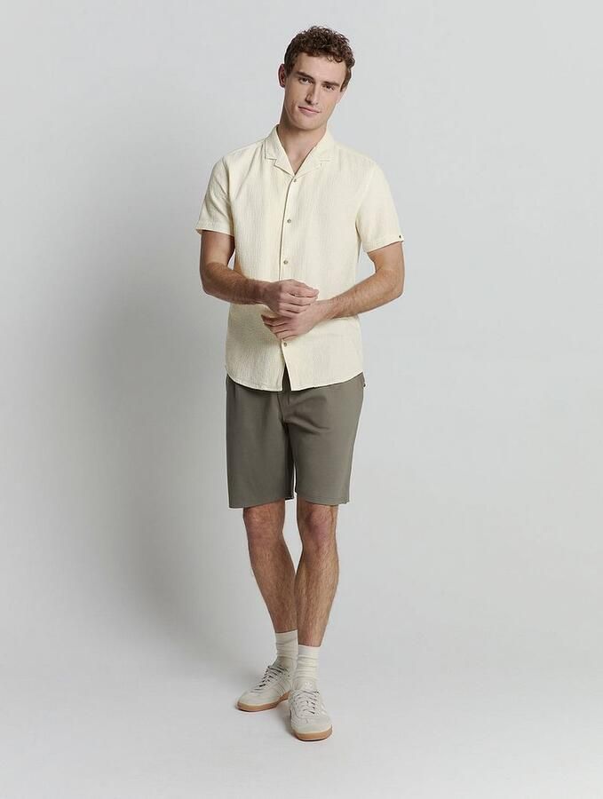 No Excess Short Sleeve Overhemd Structure Ecru - Foto 2