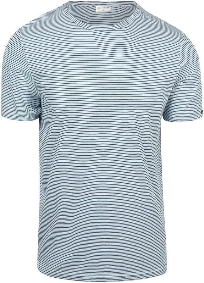 No Excess Stripes T-Shirt Lichtblauw
