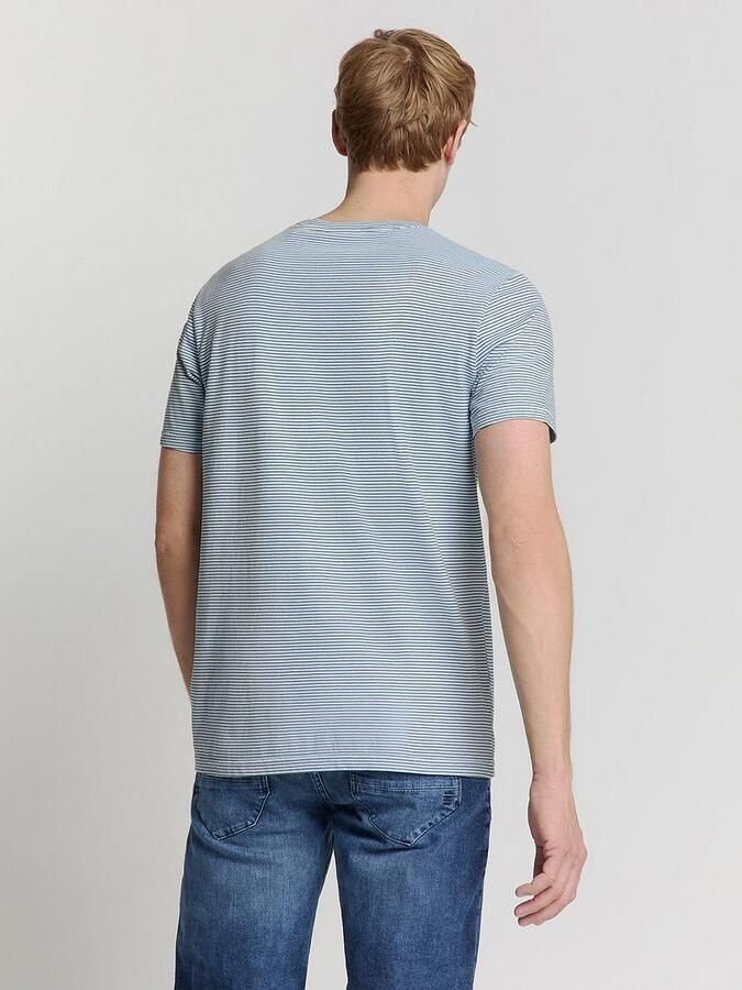 No Excess Stripes T-Shirt Lichtblauw - Foto 3