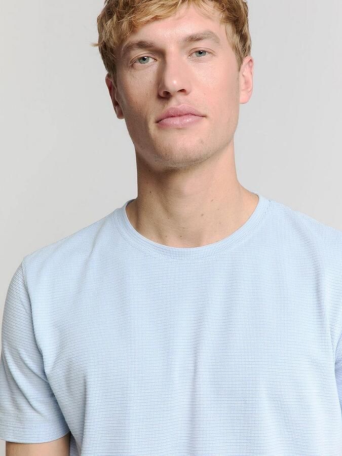 No Excess Structure T-Shirt Lichtblauw - Foto 3