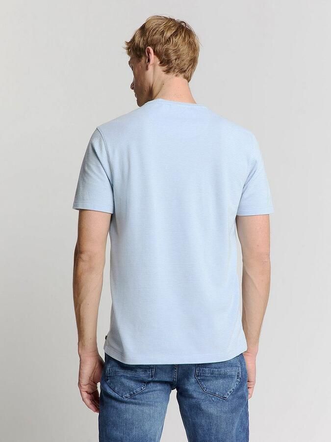 No Excess Structure T-Shirt Lichtblauw - Foto 4