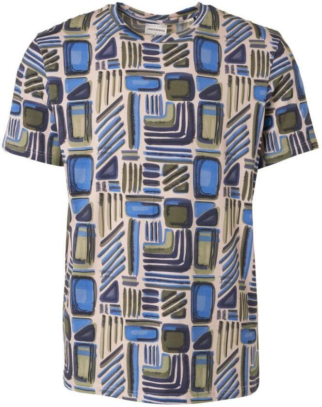 No Excess T-Shirt Print Blauw