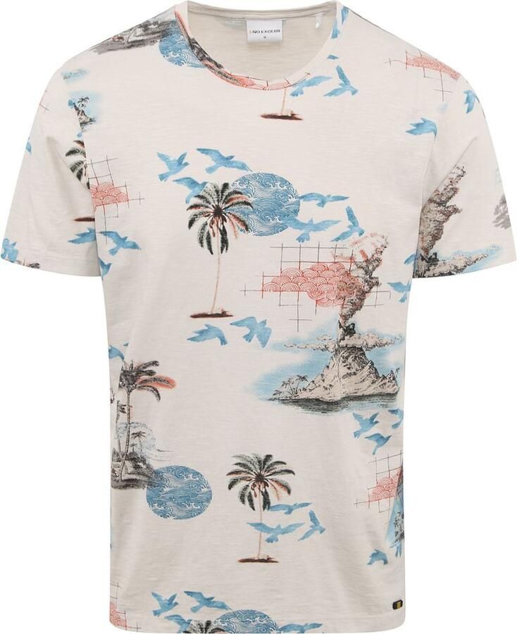No Excess No-Excess T-Shirt Print Ecru Beige Heren - Foto 2